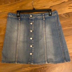 Blue Jean button down skirt